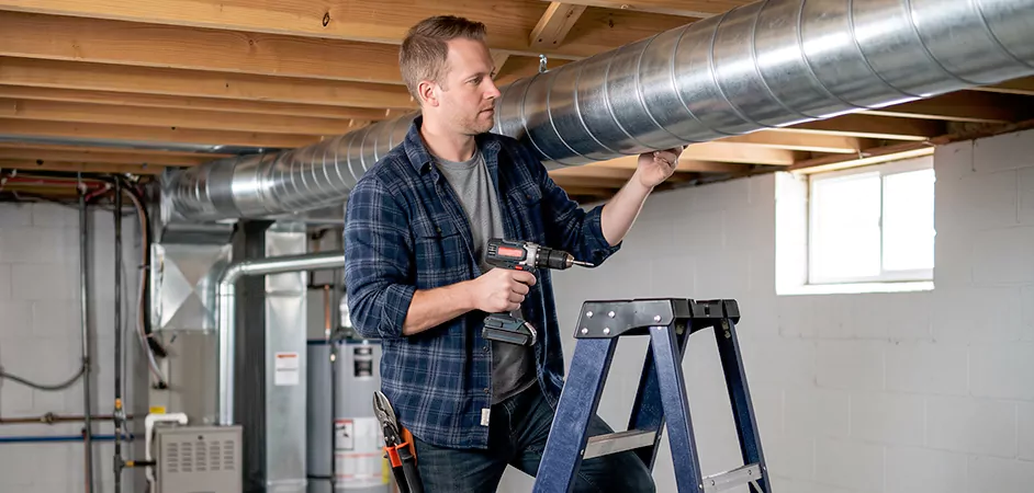 Exposed Spiral Ductwork in Amarillo